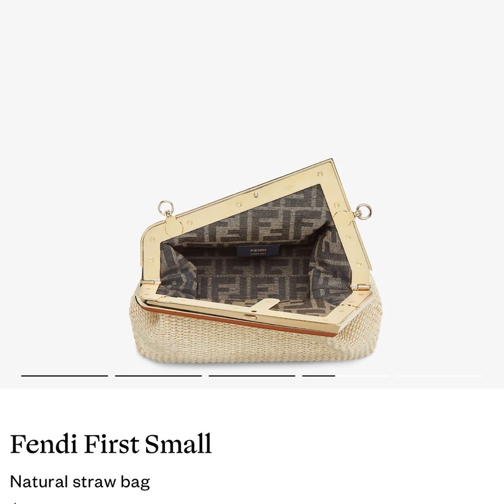 AUTHENTIC FENDI First Small
Natural straw bag - Picture 12 of 17